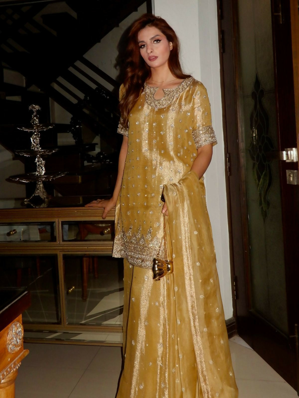 Designer GMY Silk Kurti Plazzo & Dupatta Set