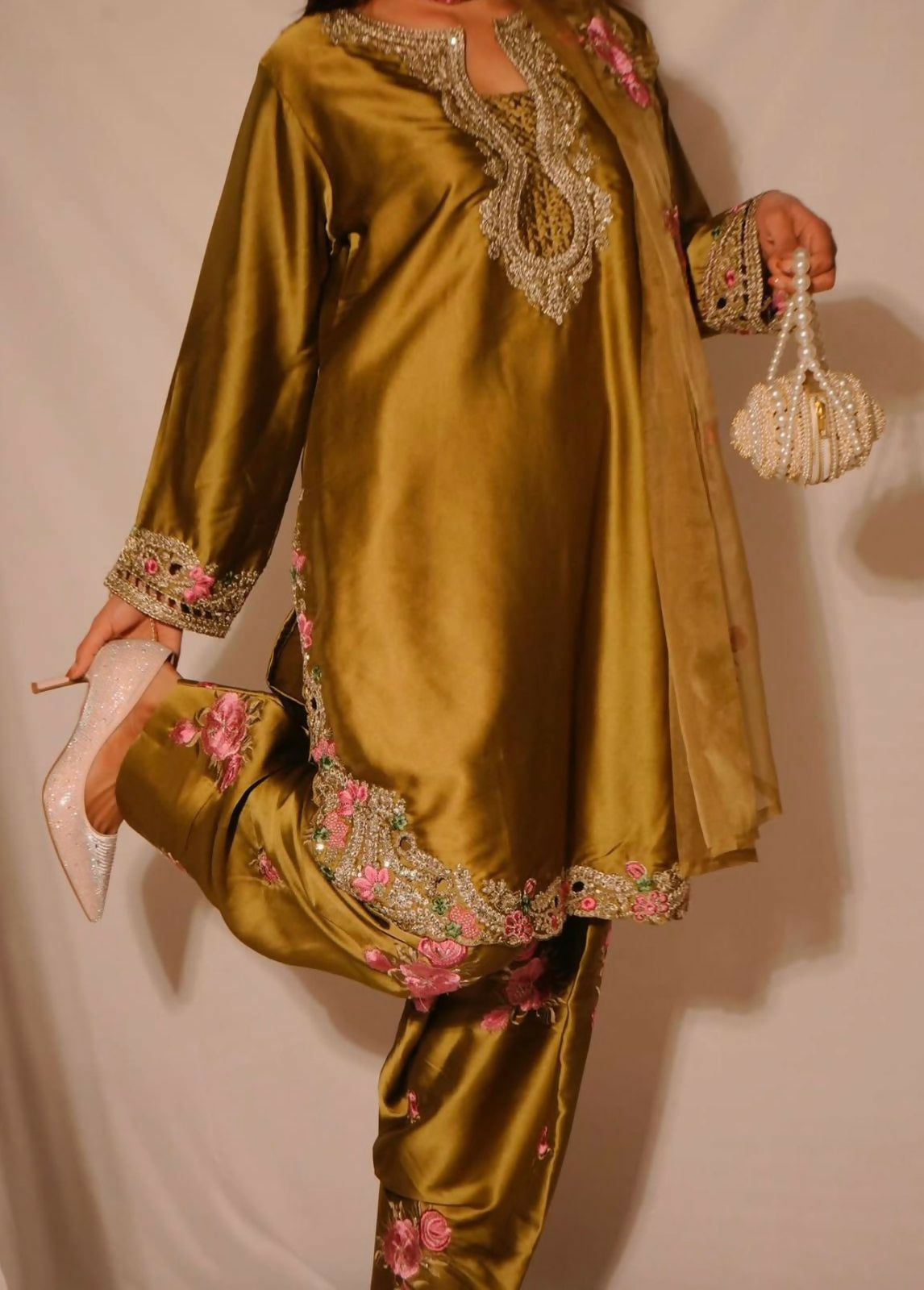 Satin Farshi Suit Set