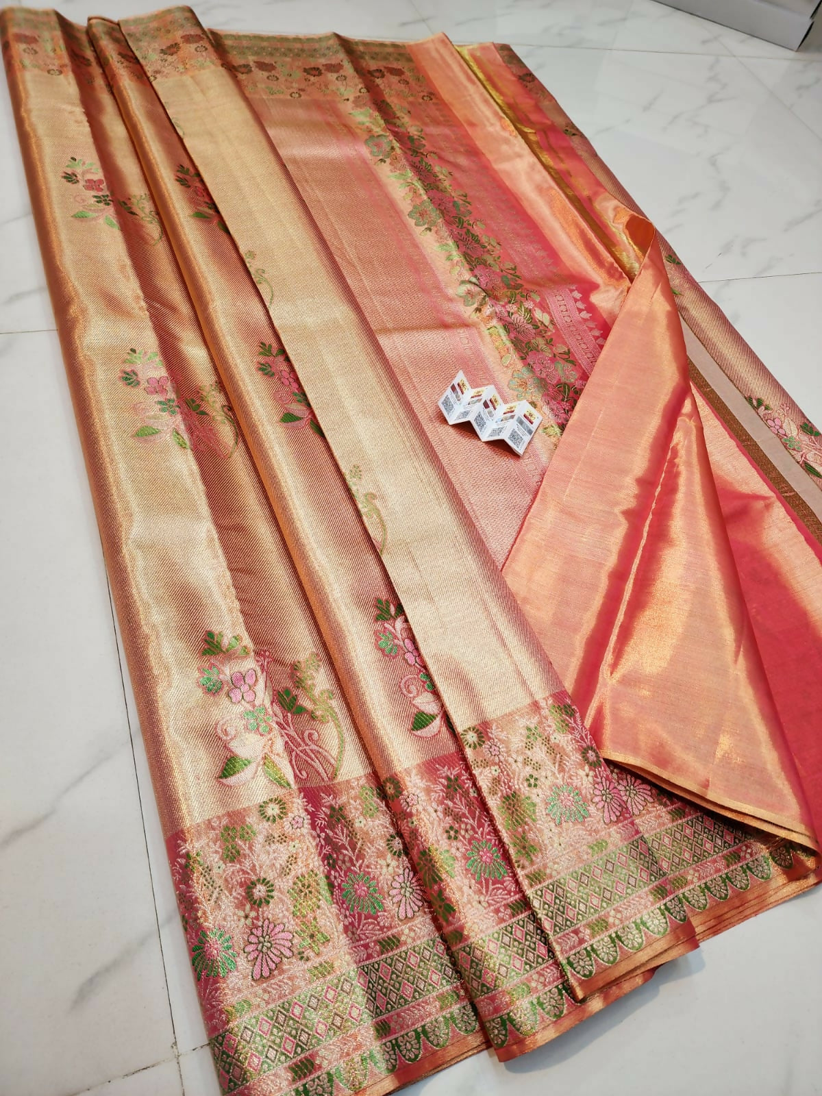 Swarna Shuddha - Pure Handloom Kanchi Pattu Tissue Sarees