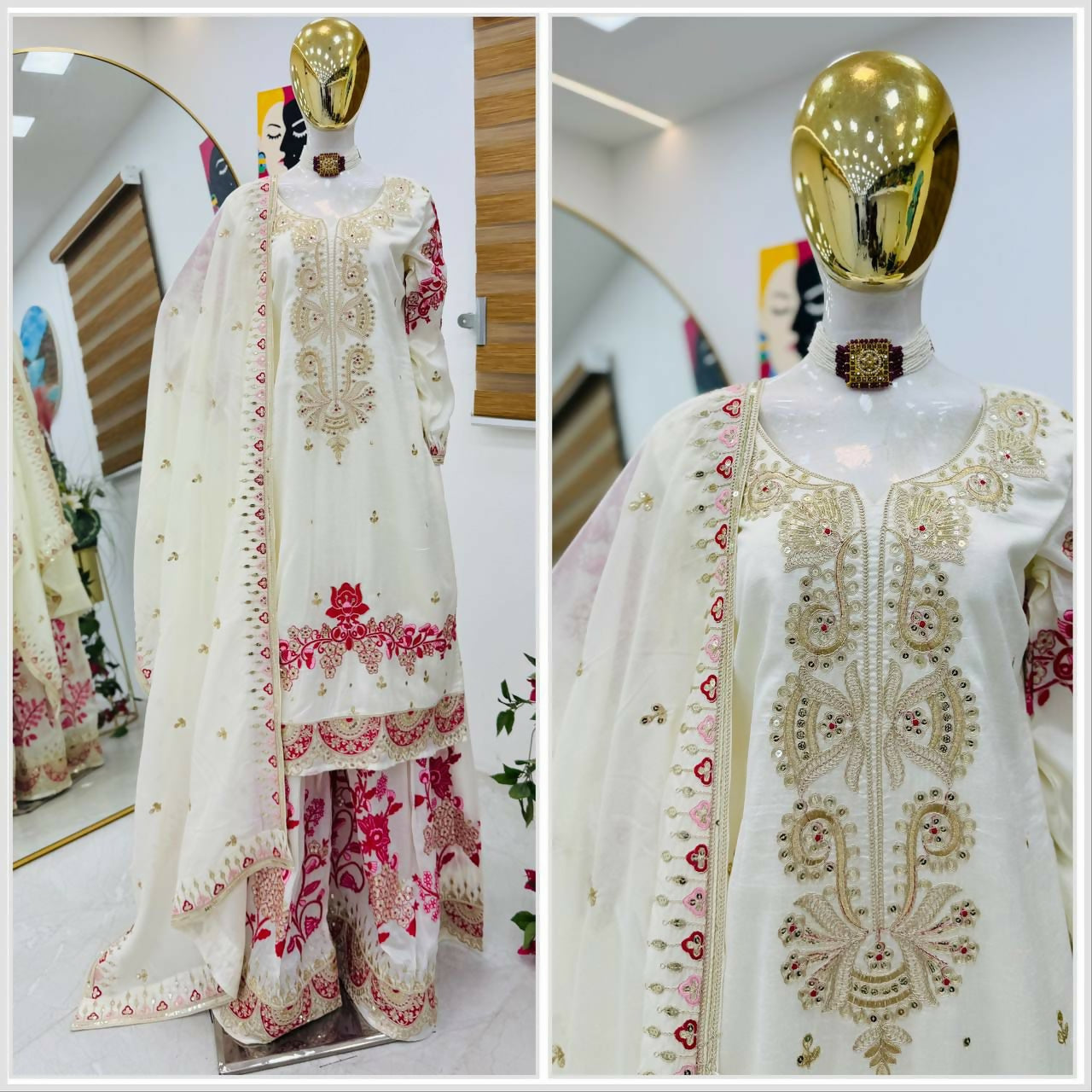 Designer Top Sharara & Dupatta Set