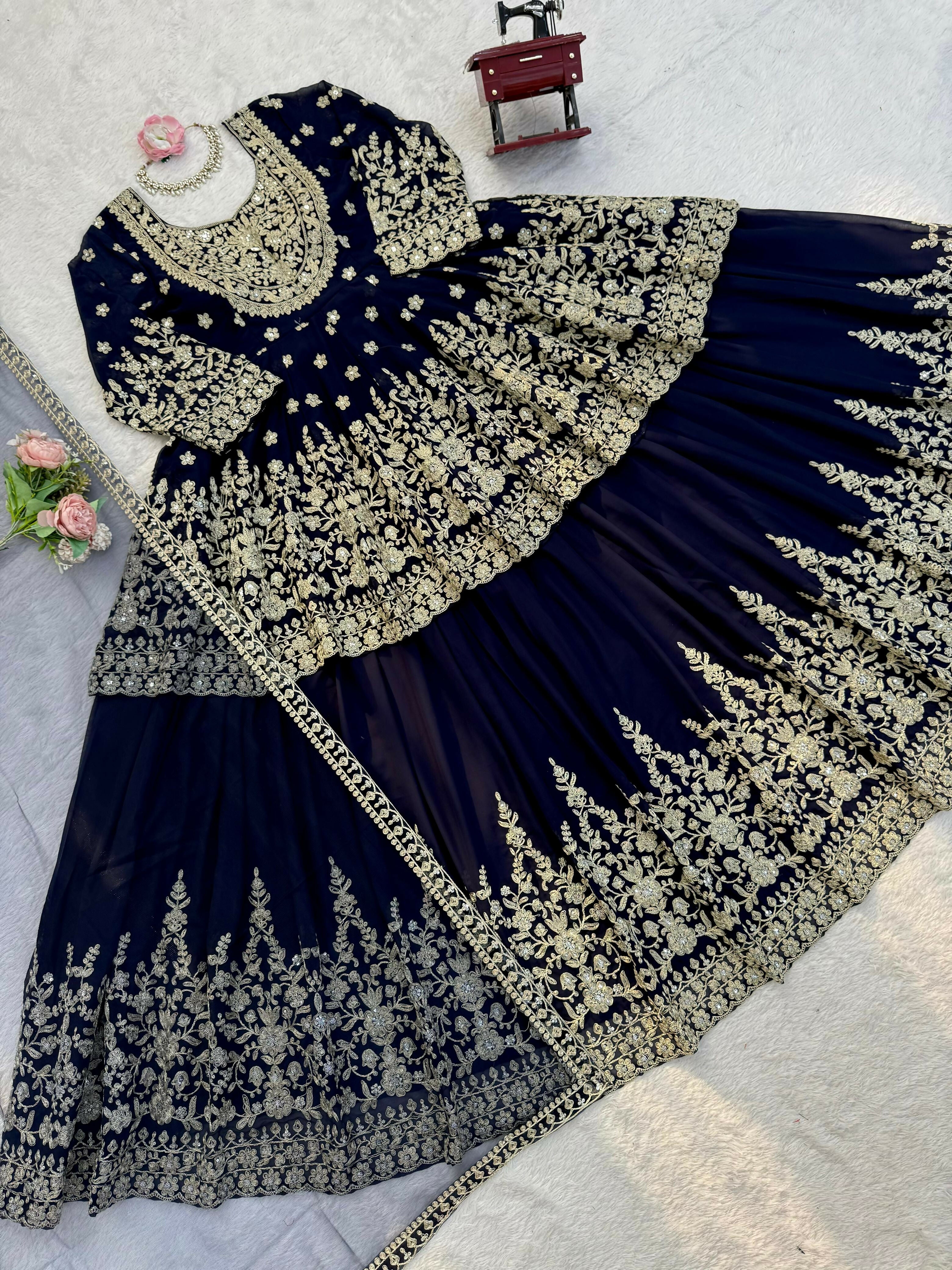 Georgette Lehenga Suit Set