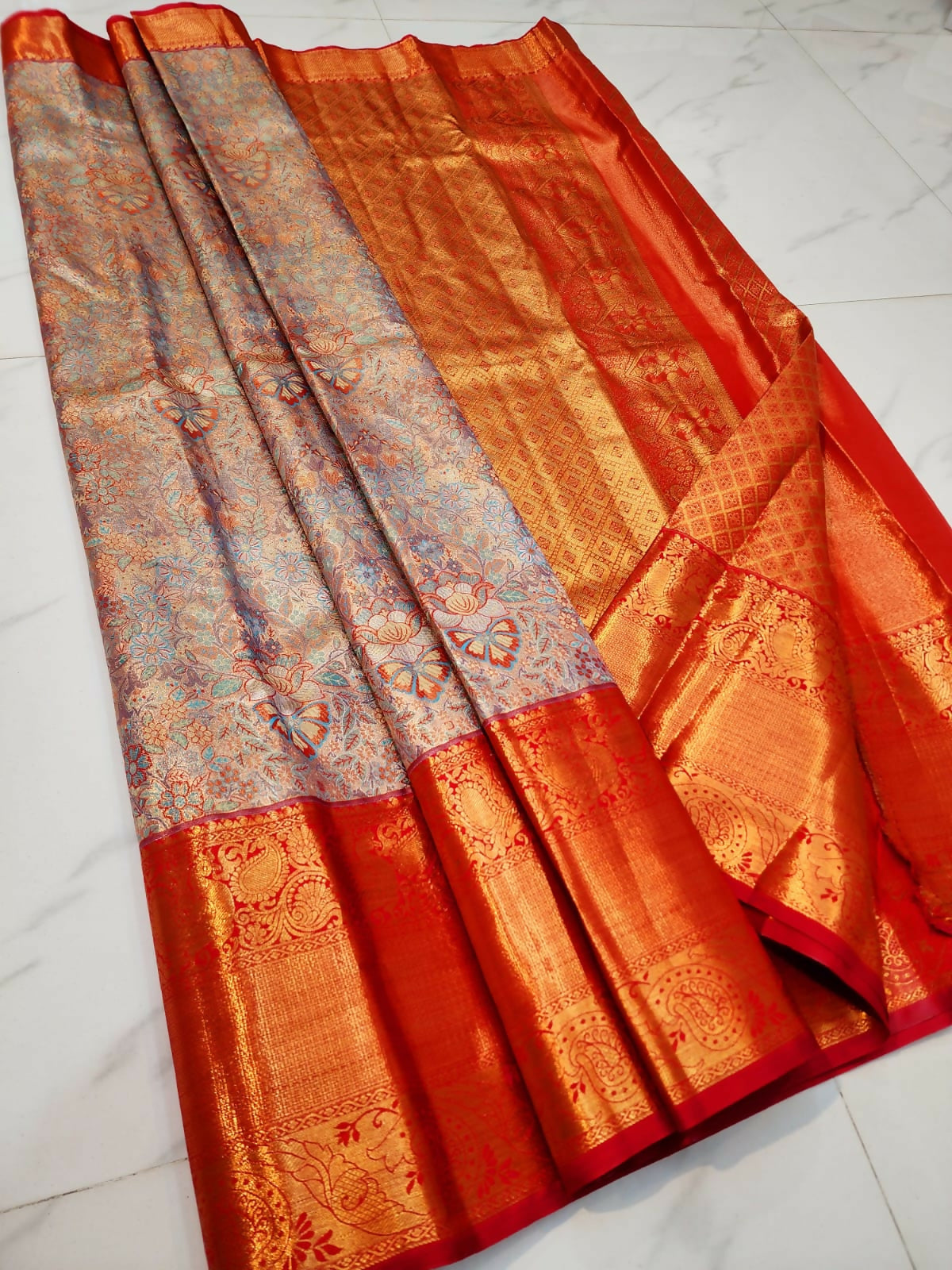 Affordable Kanchi - Semi-Tissue Kanchi Bridal Sarees