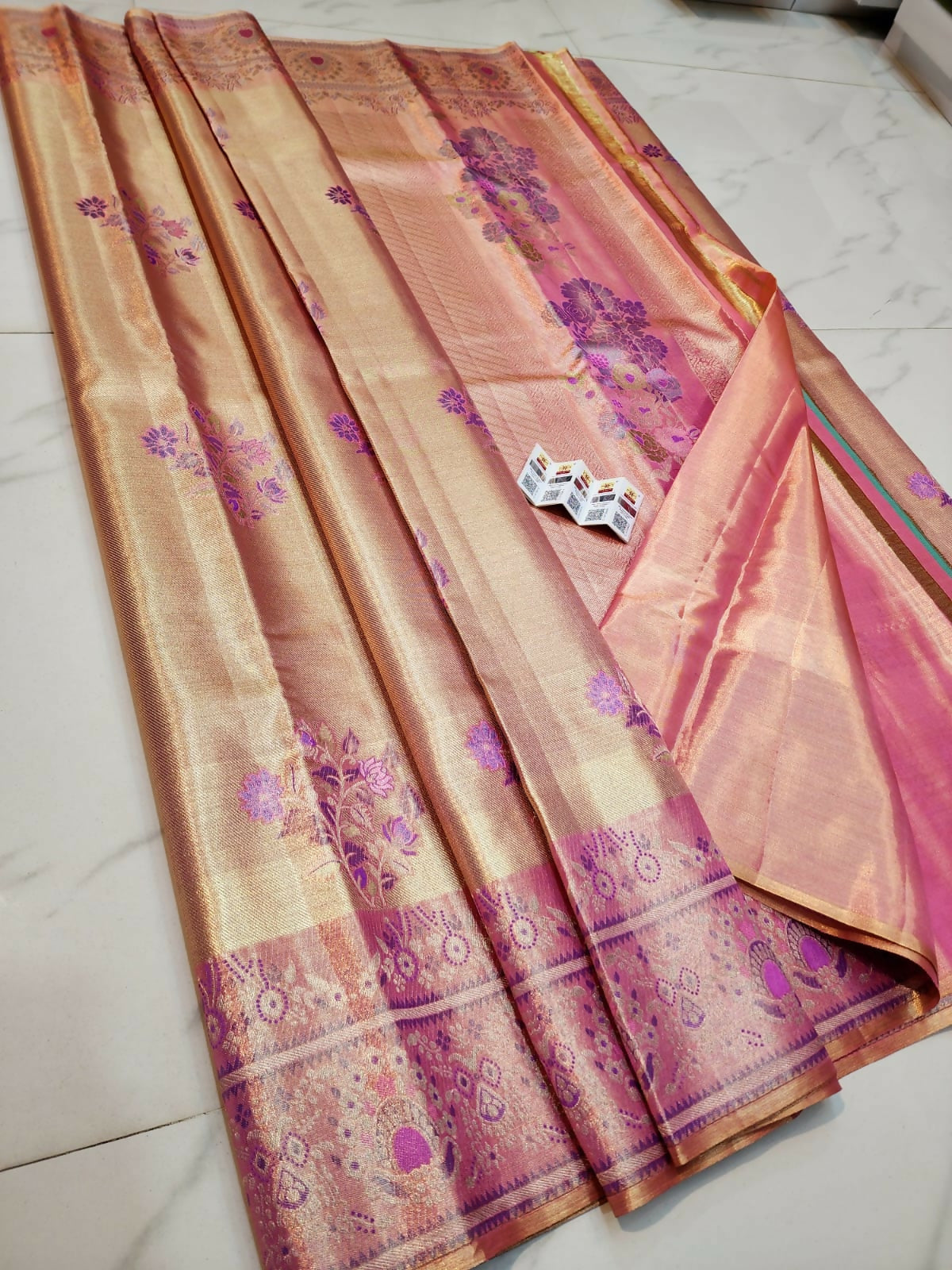 Kanchi Tissue Lite - Pure Handloom Kanchi Pattu Tissue Sarees