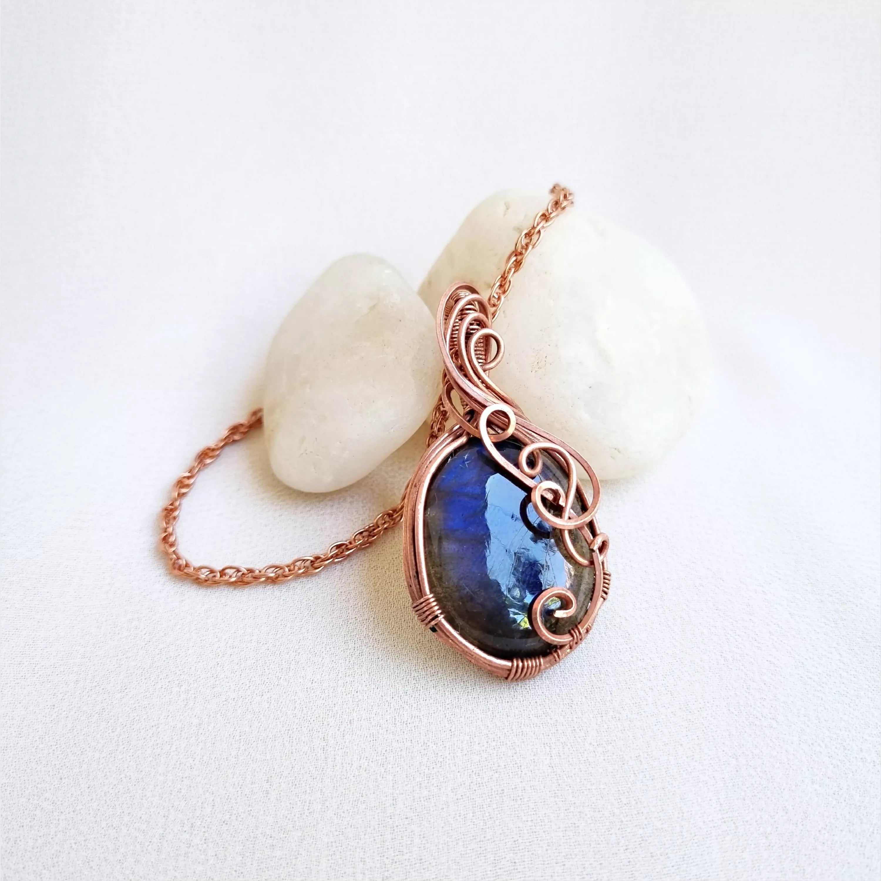 Twilight Spark ~ Labradorite and Copper Necklace