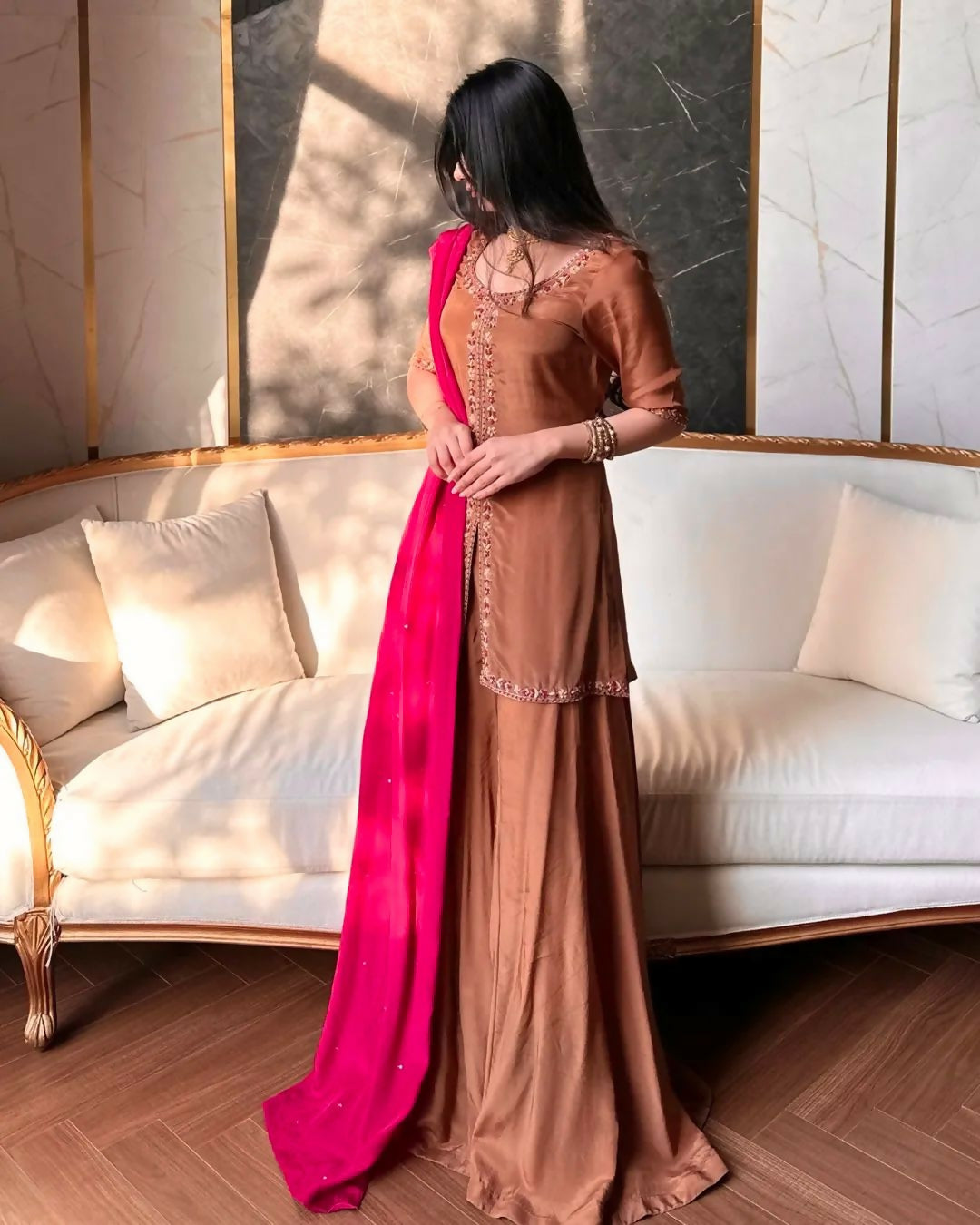 Designer Top with Patiyala Salwar & Dupatta Set