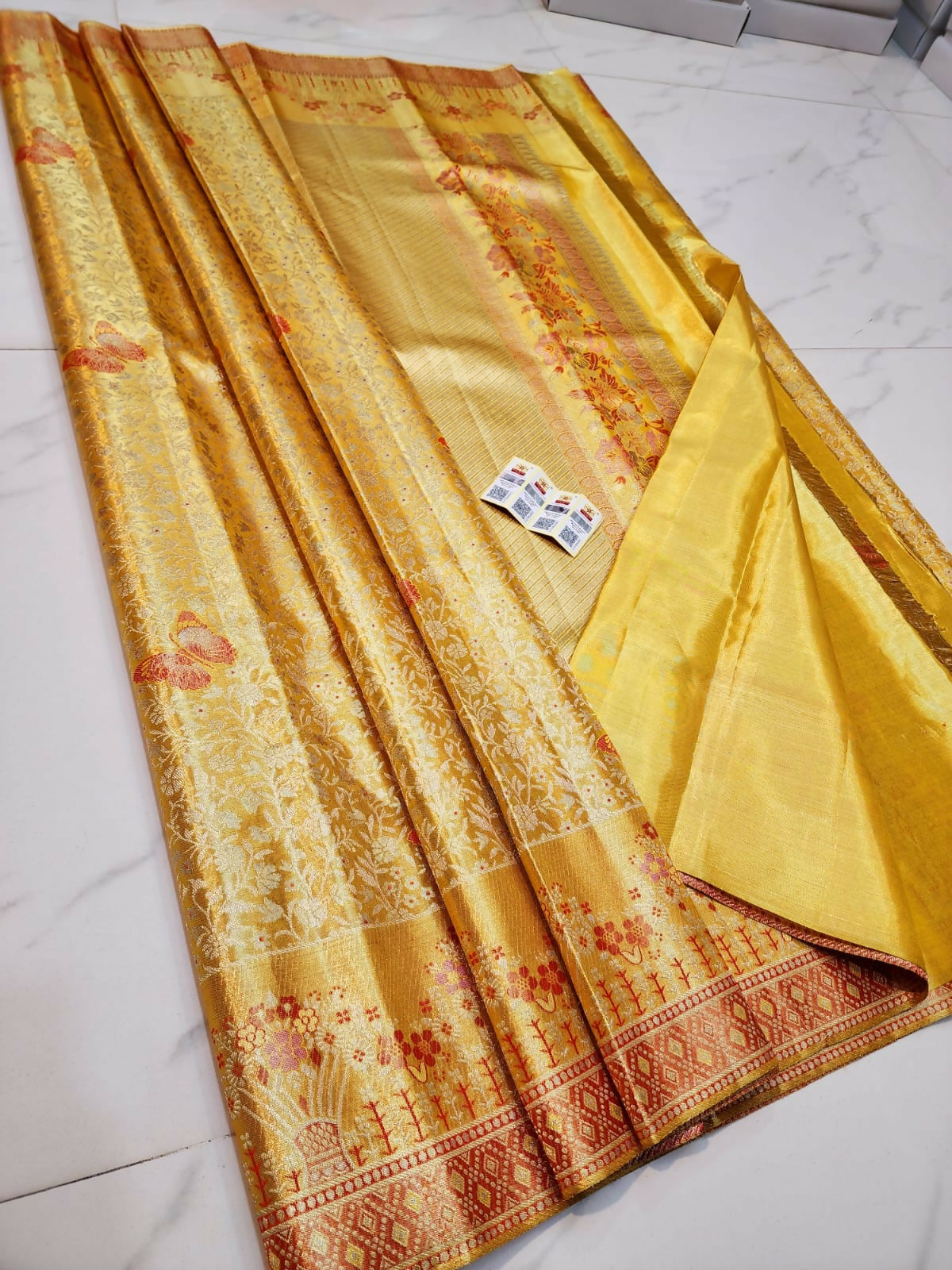 Eternal Glow - Kanchi Pattu Tissue Saree