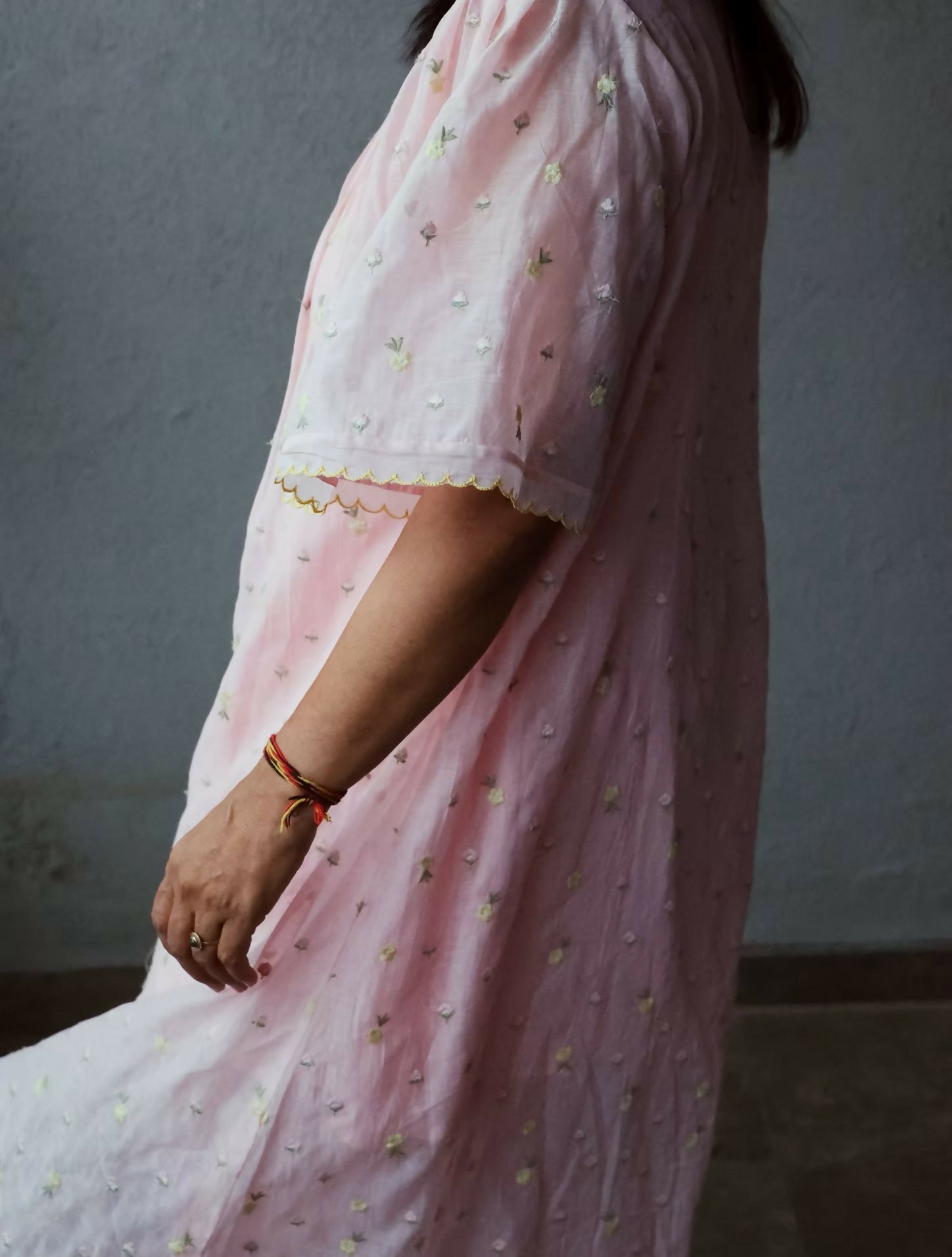 Blush Bloom Button-Down Dress