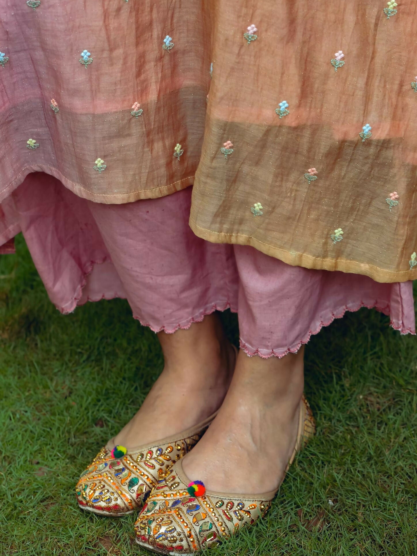 Ombre Hand-Embroidered Kurta Set