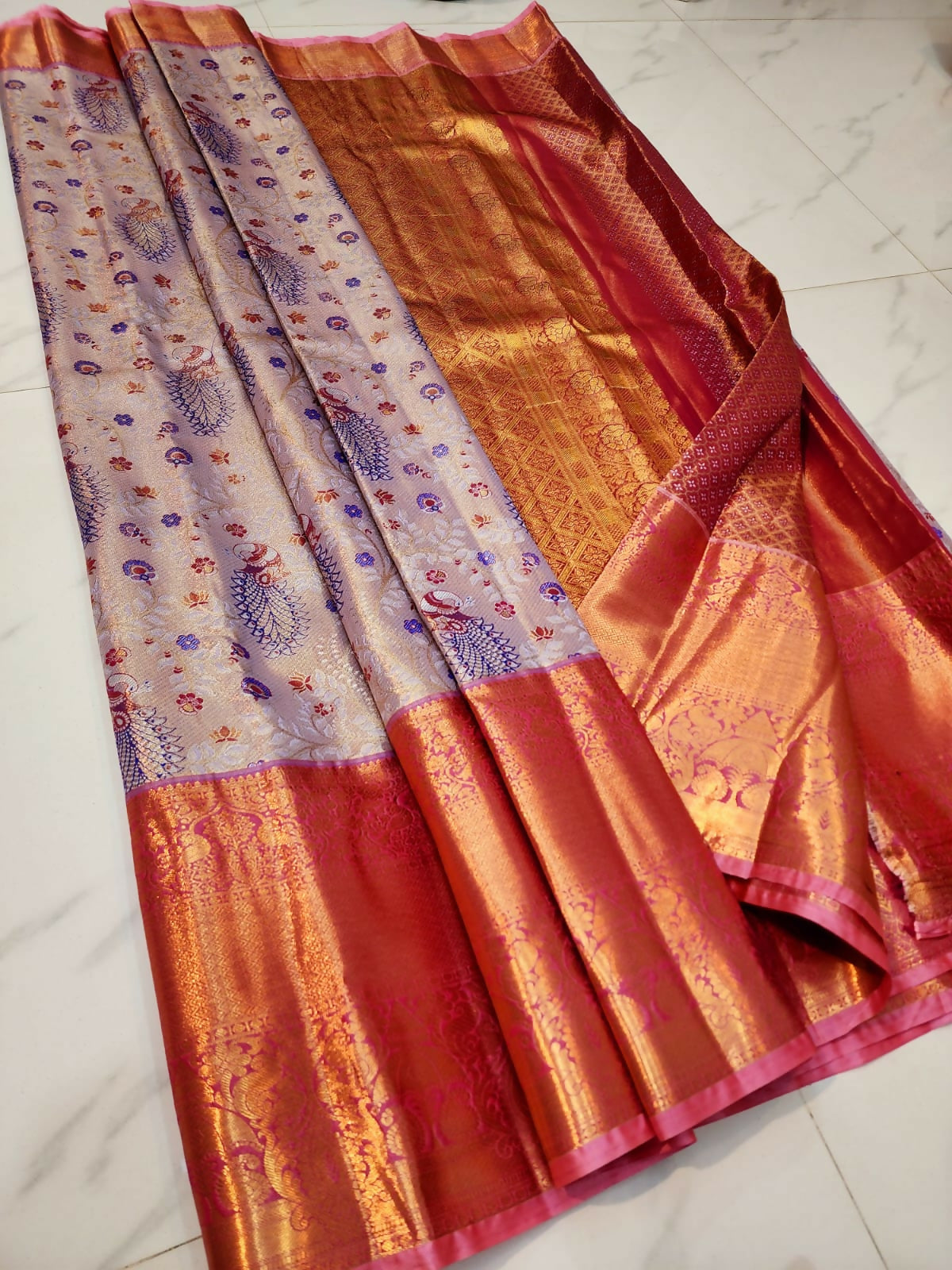 Gold for Glamour - Semi-Tissue Kanchi Bridal Sarees