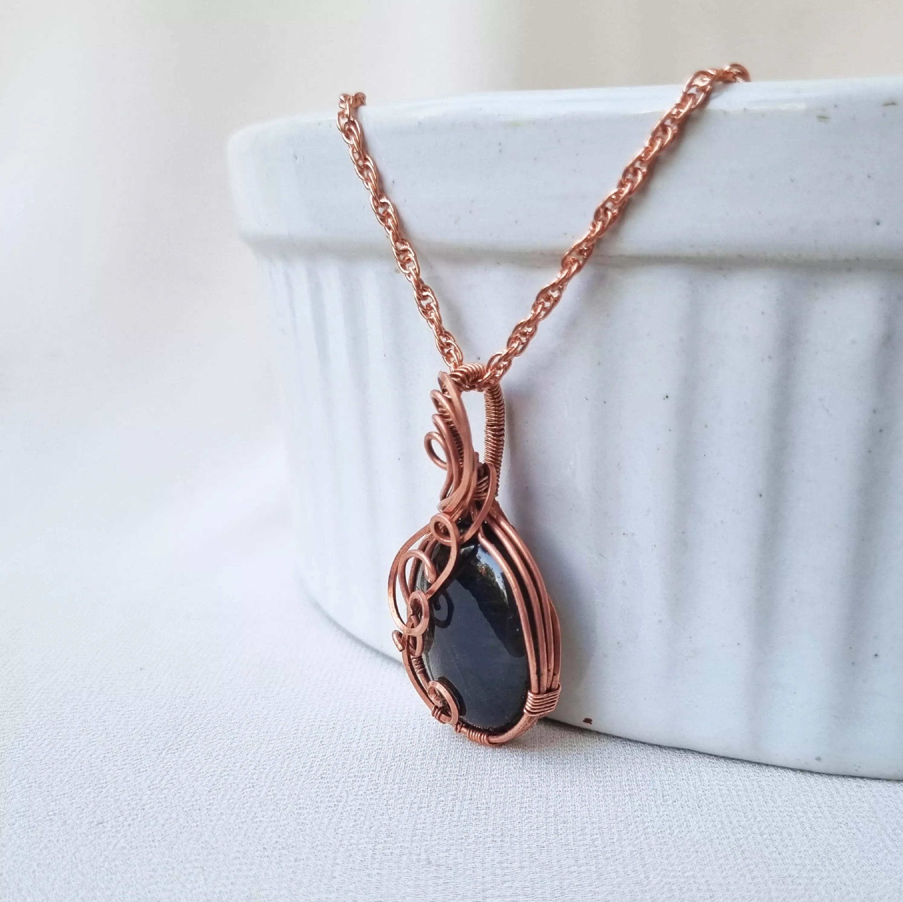 Twilight Spark ~ Labradorite and Copper Necklace