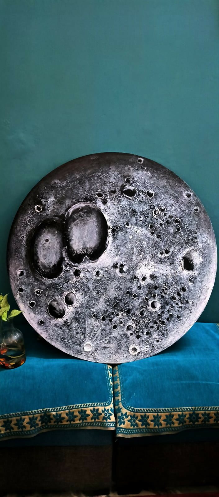 Celestial Moon Mixed Media Wall Art