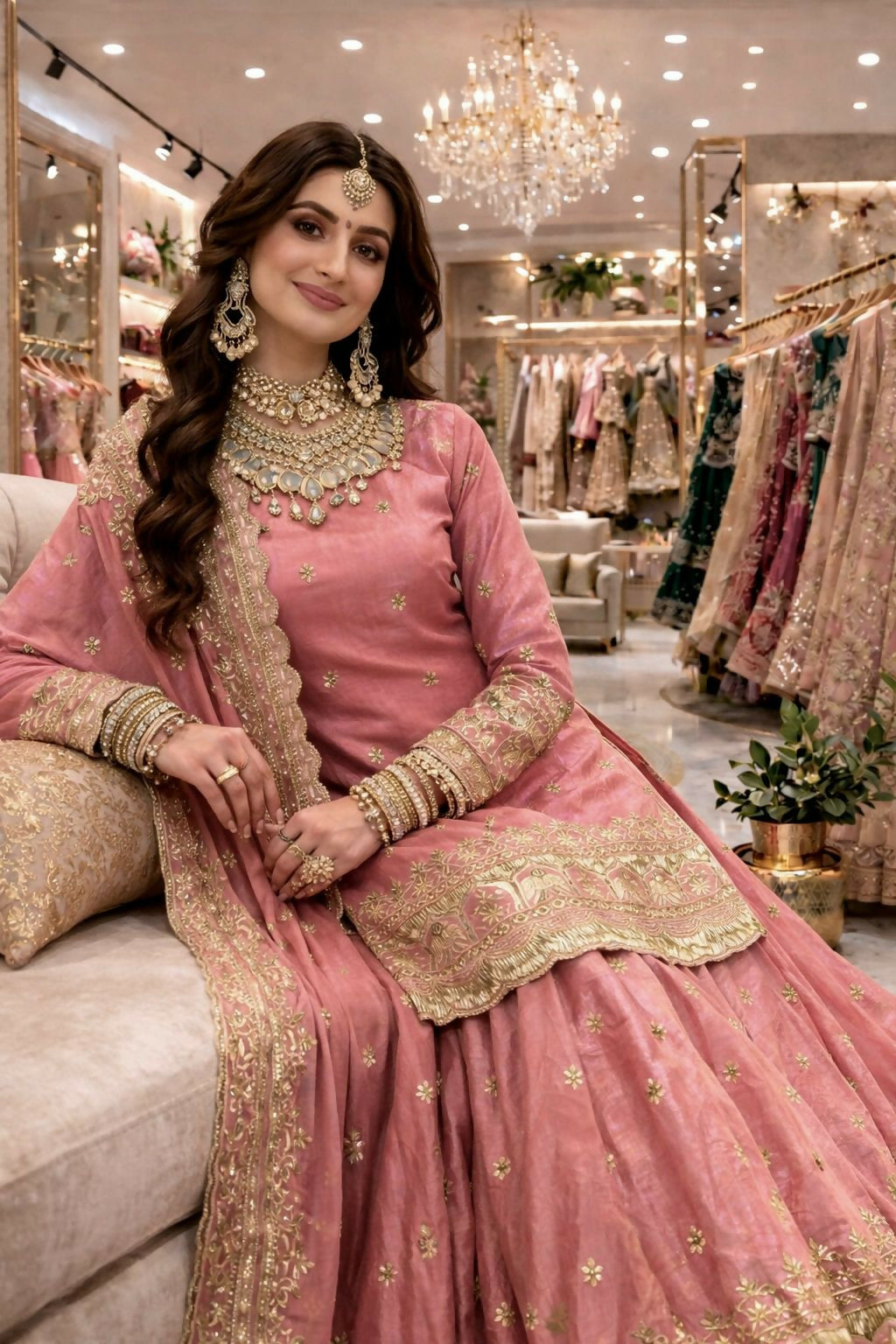 Designer Top with Lehenga & Dupatta Set
