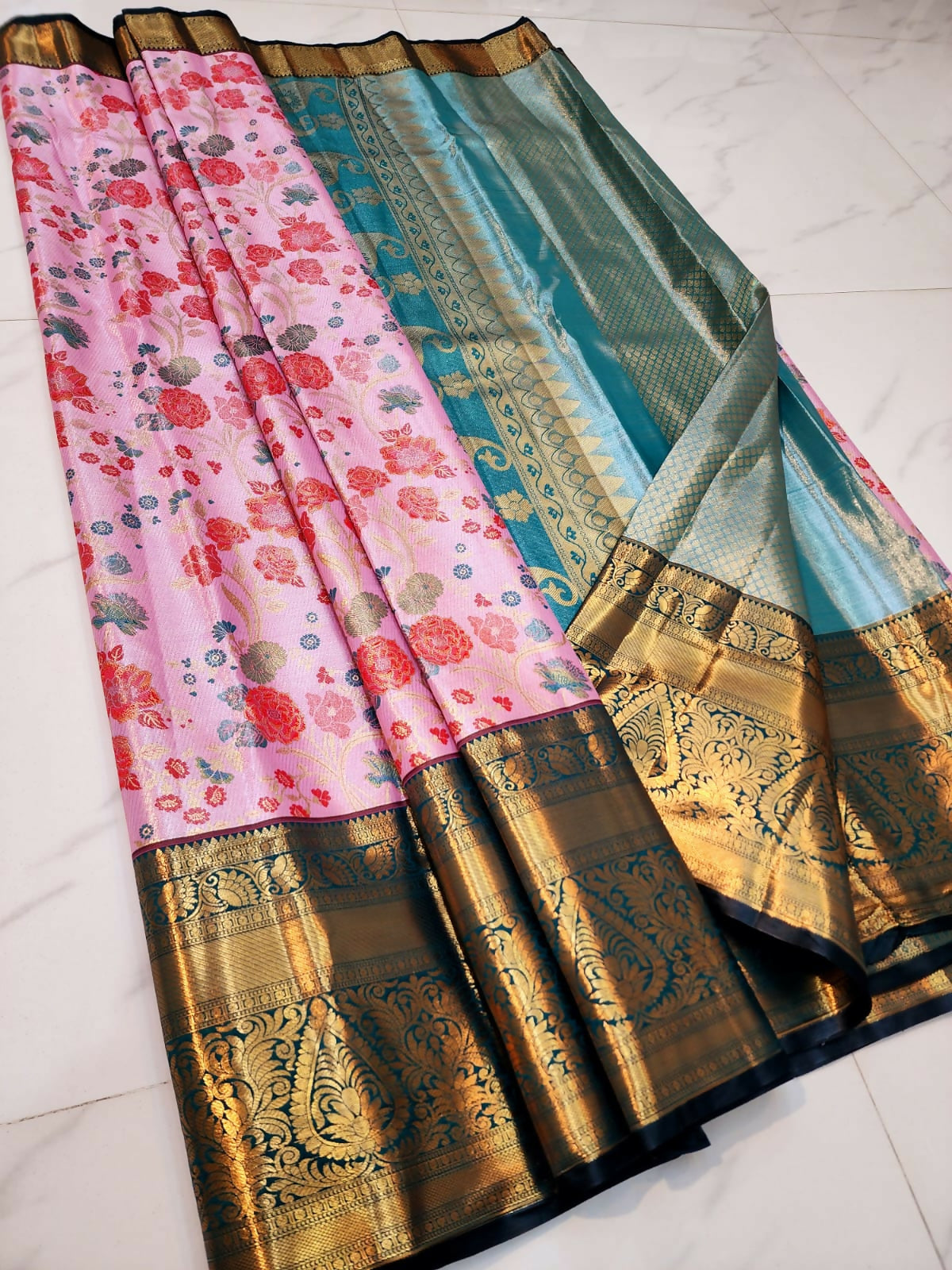 Shubh Mangal Saree - Semi-Tissue Kanchi Bridal Sarees
