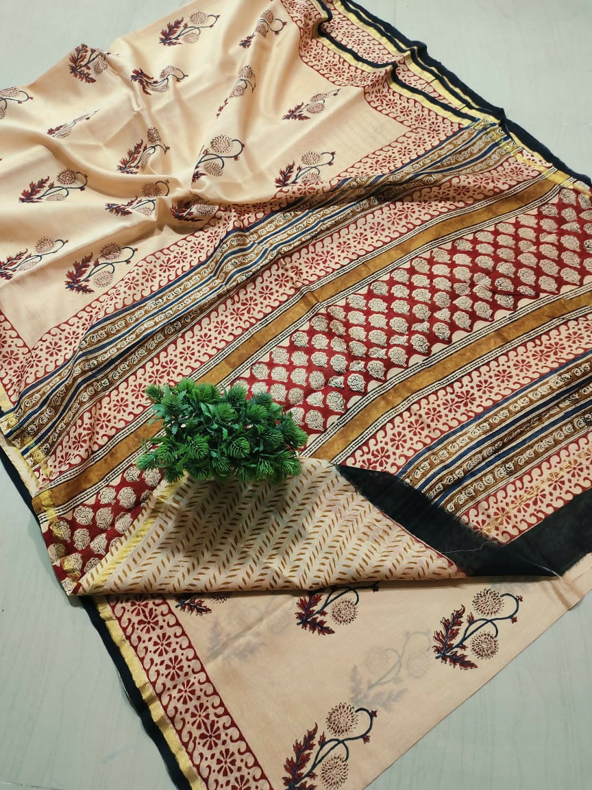 Kavya Kalamkari - Cotton Silk Saree