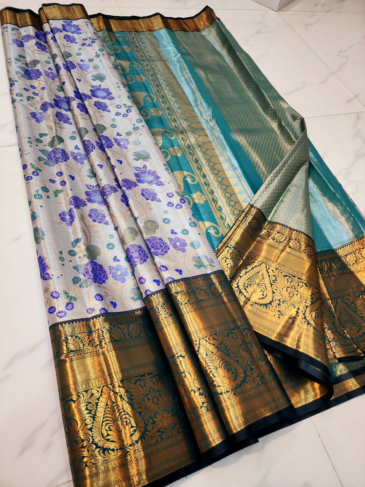 Regal Look Lite - Semi-Tissue Kanchi Bridal Sarees
