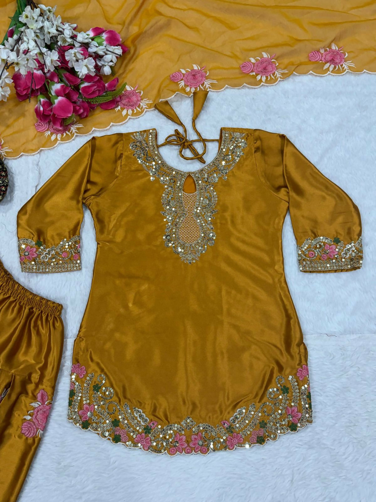 Satin Farshi Suit Set