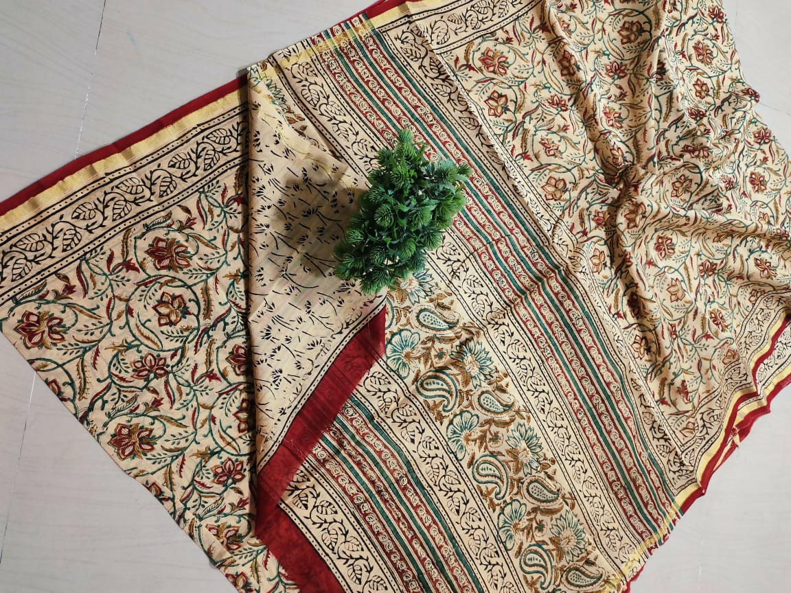 Marigold Print Silk
